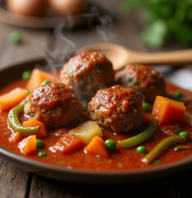 Albóndigas a la Jardinera