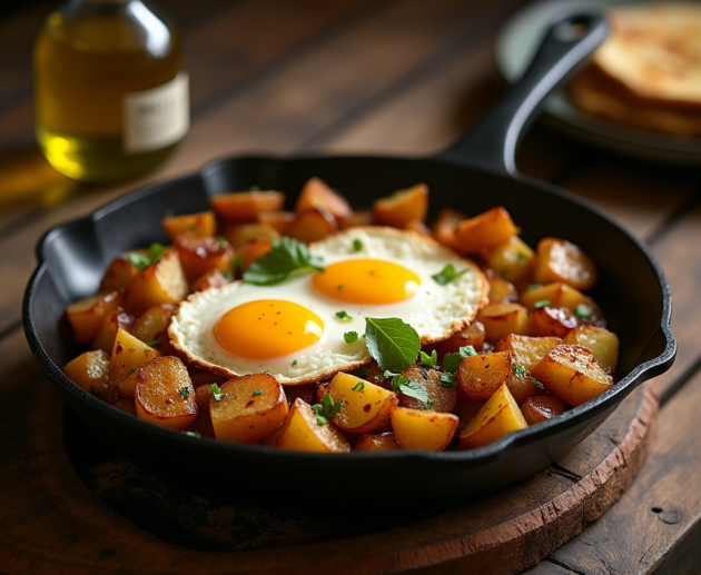 Huevos con Patatas a lo Pobre
